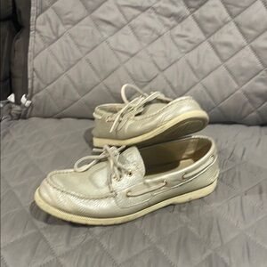 Women's Gray/silver Sperry Boat Shoes